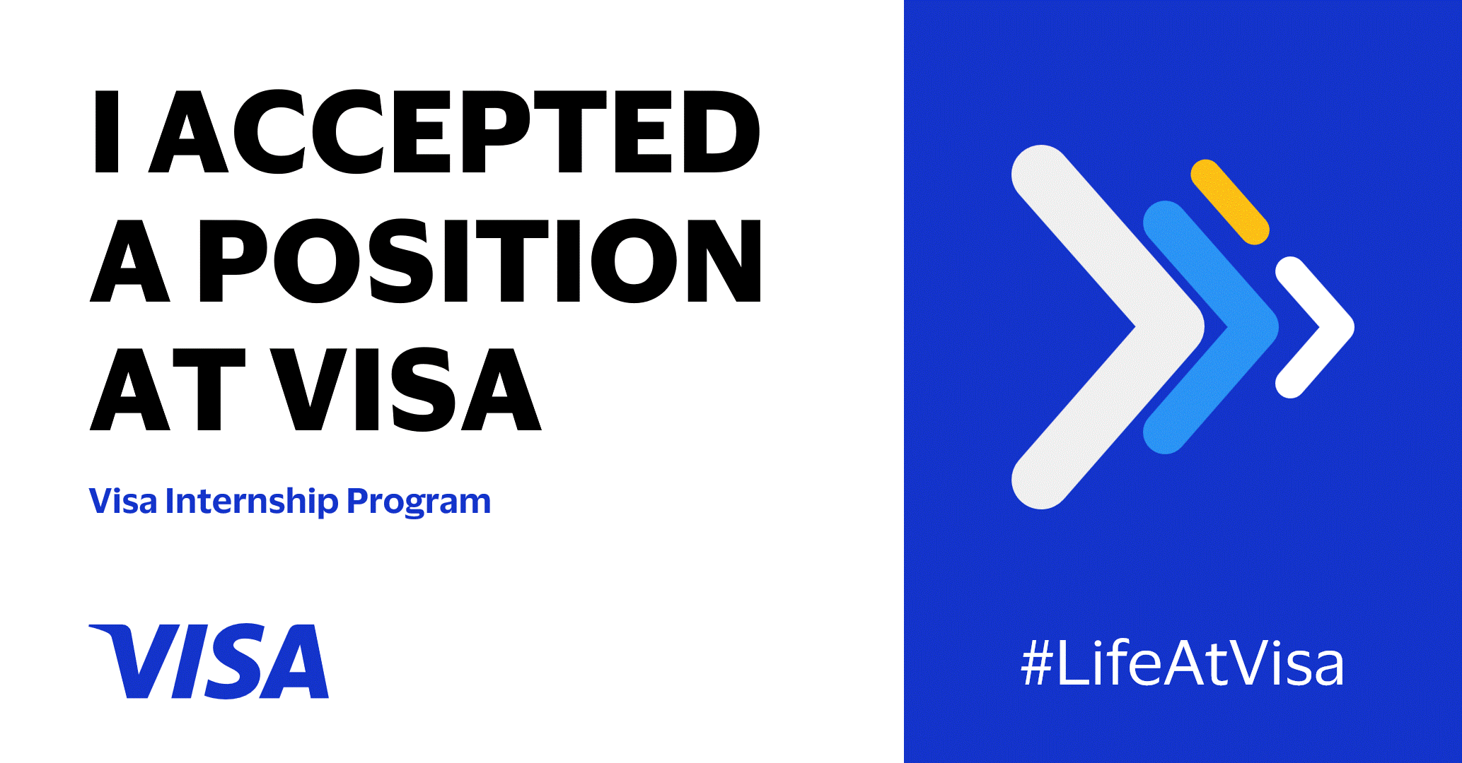 Visa internship acceptance animation